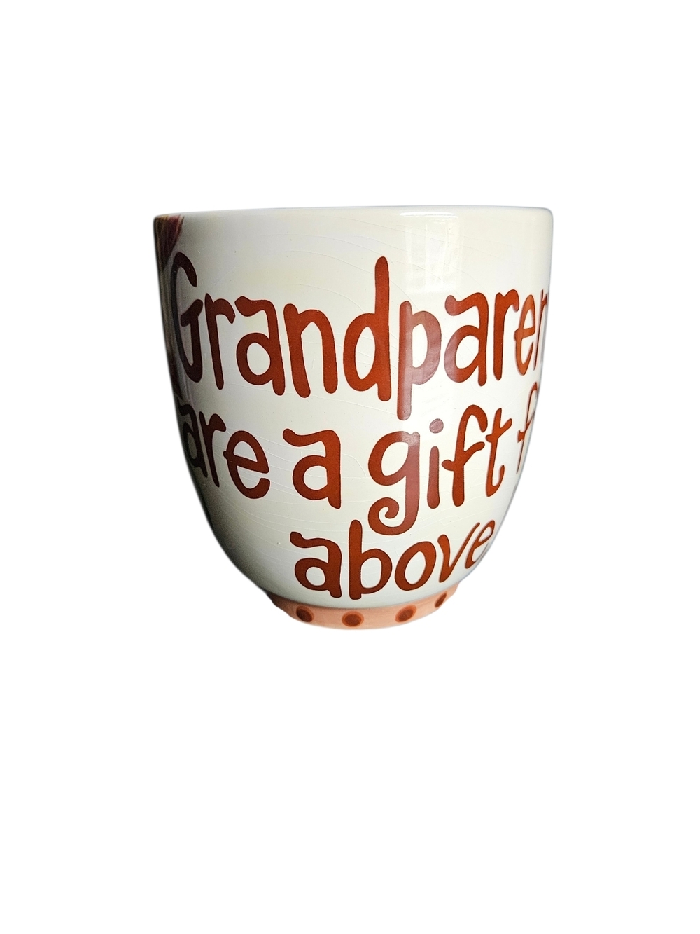Laura Kirkland Grandparents Are A Gift From Above Ceramic Mug